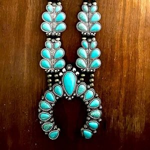 Faux Turquoise Squash Blossom